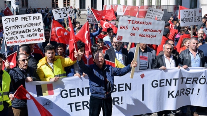 Belçikalı Türkler, PKK ve DAİŞ'i protesto etti