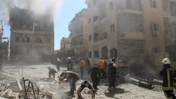 Rus savaş uçakları Halep'i vurdu