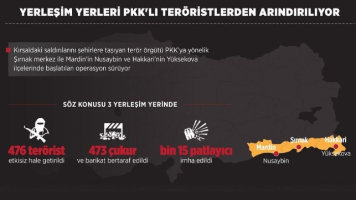 Yerleşim yerleri PKK'lı teröristlerden arındırılıyor