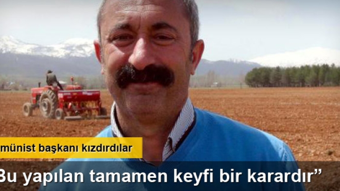 Tunceli'de komünist başkan Fatih Maçoğlu'nu kızdıran karar
