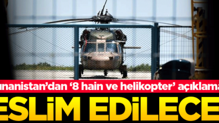 Yunanistan'dan flaş 'helikopter' açıklaması