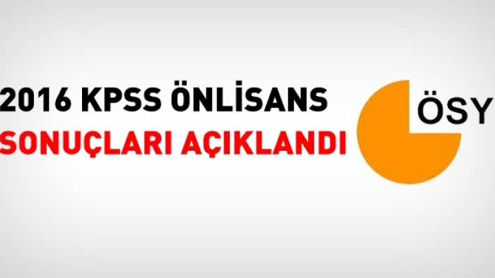 2016 KPSS önlisans sonuçları açıklandı