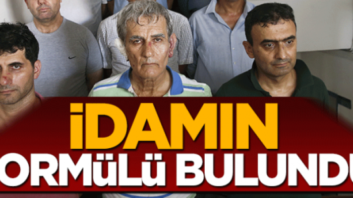 İdamın formulu bulundu