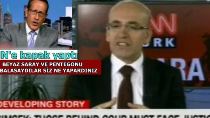 Şimşek canlı yayında CNN sunucusunu bozdu